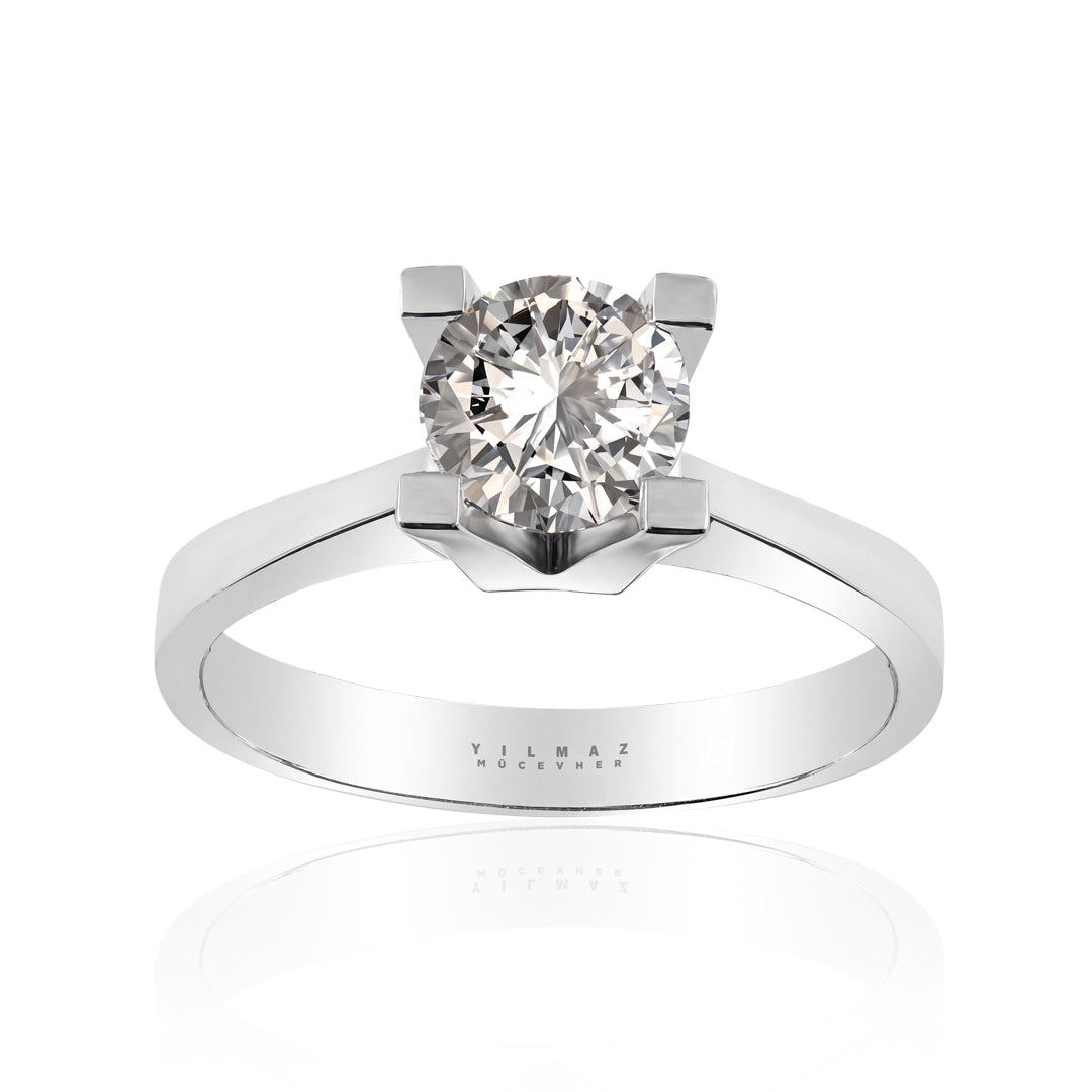 KAMPANYA! 1.00 Ct. F-SI Pırlanta Tektaş Yüzük